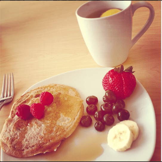 whole wheat gluten free banana pancakes